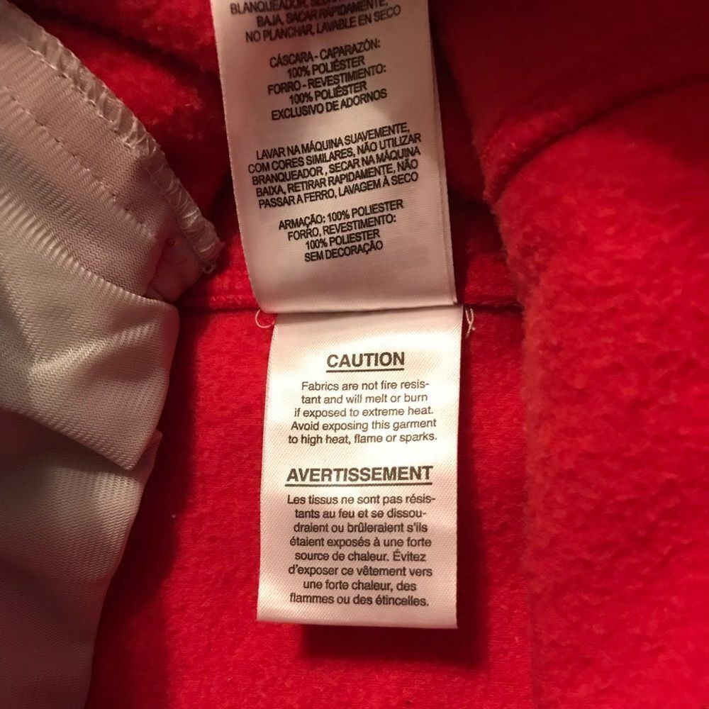 Columbia Youth Red Full Zip Fleece Jacket Sz 18/20 - Picture 8 of 8
